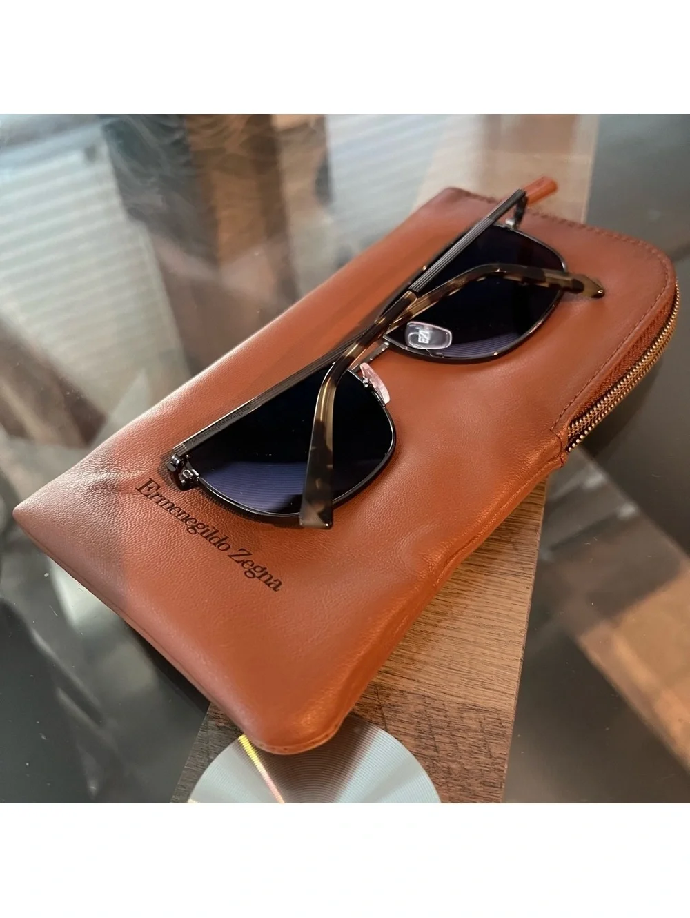 Ermenegildo Zegna Men’s Aviator Sunglasses + Original Case, EZ0079 16788 NWT